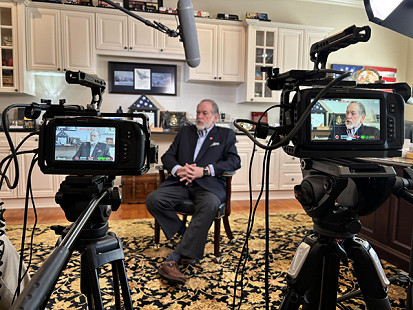 Still frame from Pryor Center interview with Mike Huckabee © Pryor Center for Arkansas Oral and Visual History, University of Arkansas